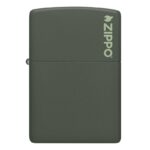 ZIPPO upaljač maslinasto zelena boja sa zippo logom na prednjoj strani