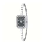 Liu Jo TLJ2327 1 - Zlatara Gold Shop Cazin Liu Jo TLJ2327 ženski sat sa crnim brojčanikom i tankom srebrnom narukvicom