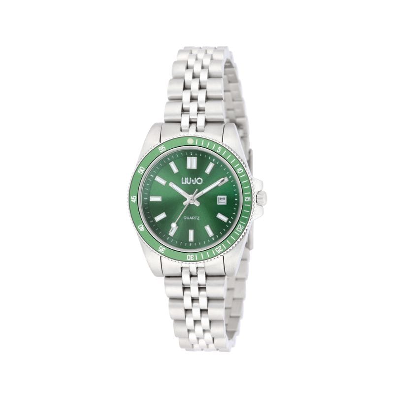 Liu Jo TLJ2402 ženski sat sa zelenim brojčanikom i srebrenom metalnom narukvicom
