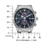 CITIZEN CA7028-81L 3 - Zlatara Gold Shop Cazin Citizen CA7028-81L muški hronograf sat plavi brojčanik Eco Drive metalna narukvica