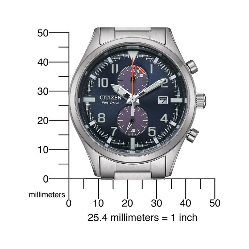 Citizen CA7028-81L muški hronograf sat plavi brojčanik Eco Drive metalna narukvica
