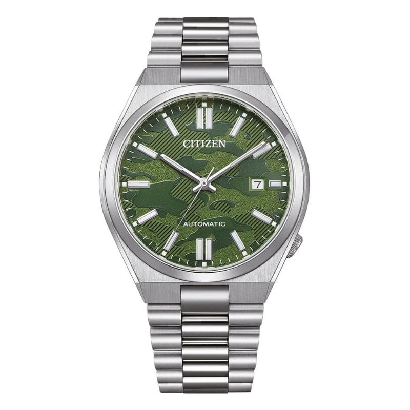 Citizen NJ0159-86X automatski sat zeleni kamuflazni brojcanik metalna narukvica