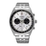 Seiko SSB425P1 hronograf muški sat bijeli brojčanik metalna narukvica tachymeter 10 bar