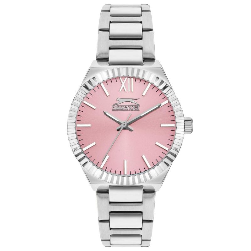 Slazenger SL.09.2304.3.06 ženski sat rozi brojčanik metalna narukvica minimalistički dizajn