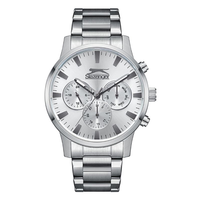 Slazenger SL.09.2356.2.01 muški sat srebrni brojčanik multifunkcionalni metalna narukvica