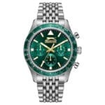 Slazenger SL.09.2360.2.04 muški sat zeleni brojčanik hronograf metalna narukvica sportski