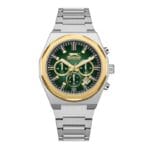Slazenger SL.09.2398.2.05 muški sat zeleni brojčanik hronograf zlatni bezel metalna narukvica
