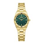 Slazenger SL.09.2470.3.04 ženski sat zeleni brojčanik zlatna metalna narukvica elegantni