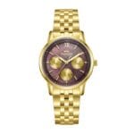 Slazenger SL092471404 - Zlatara Gold Shop Cazin Slazenger SL.09.2471.4.04 ženski sat ljubičasti brojčanik zlatni multifunkcionalni metalna narukvica