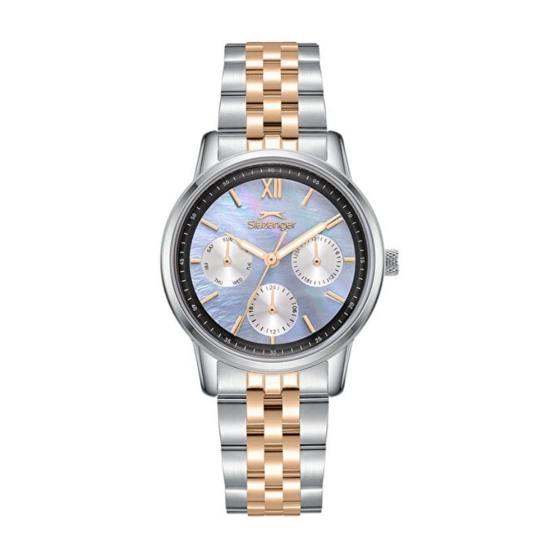Slazenger SL.09.2471.4.06 ženski sat sedef brojčanik dvobojna metalna narukvica multifunkcionalni